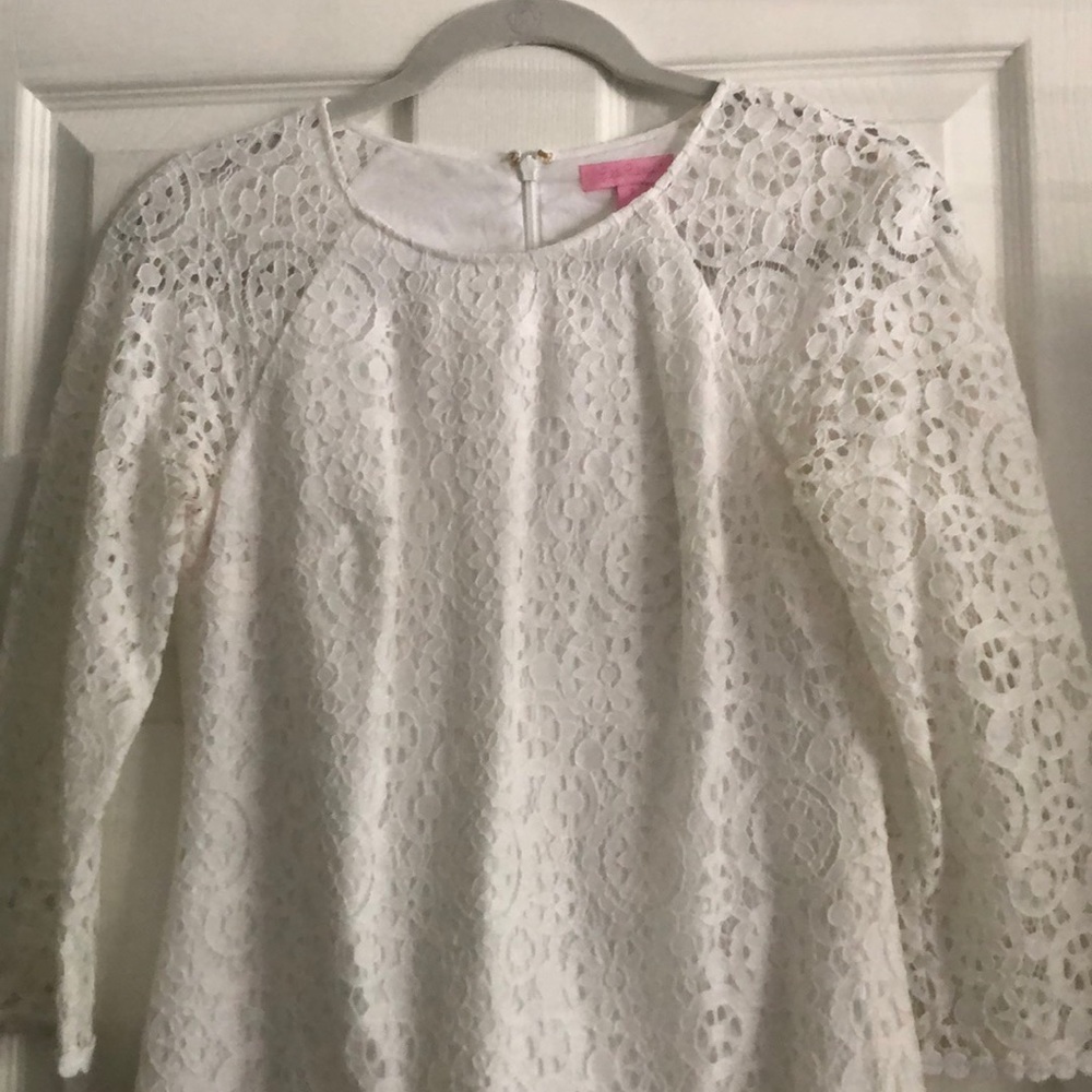 White Lace Lilly Pulitzer Shift Dress